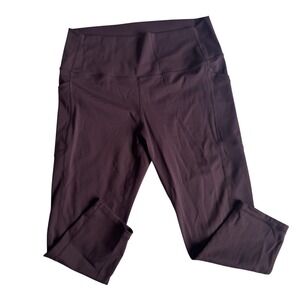 ZYIA Active High Waist Leggings Women's Size 14-16 Pockets Purple Cropped